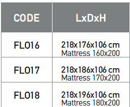 Περιγραφή Κρεβάτι Flou